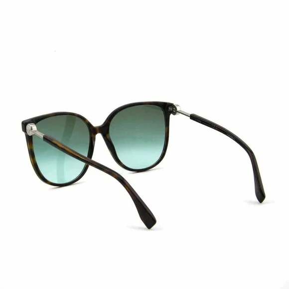 New Fendi Women Oversized Sunglasses FF-0374S-086-EQ Havana Brown Rectangular - Picture 4 of 8